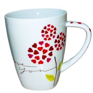 Starbucks Coffee Cup I Love You Mickey Mouse Heart Flower 2007 valentine mug